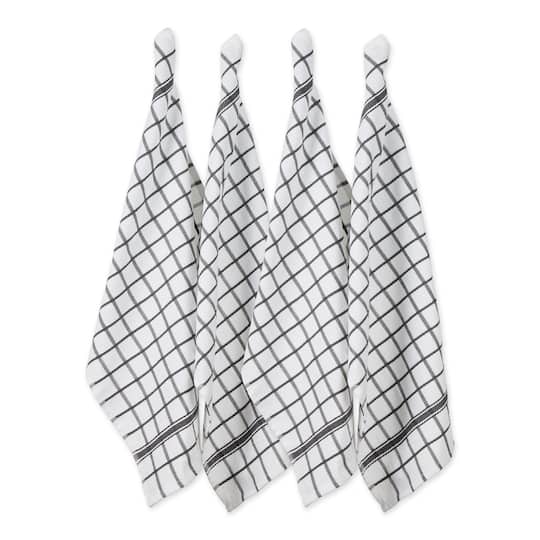 DII® Mineral Gray Windowpane Terry Dishtowels, 4ct. | 16" x 26" | Michaels®